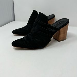 Steven by Steve Black Niagra Strappy mules leather size 8.5